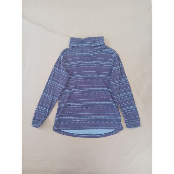 Columbia Tops - Columbia Oversized Turtleneck Shirt Top Womens L Purple Geometric Cozy Outdoor